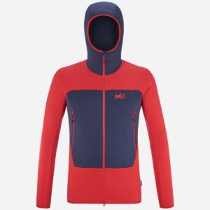 Ζακέτα ανδρική fleece Millet FUSION GRID HOODIE M /Red