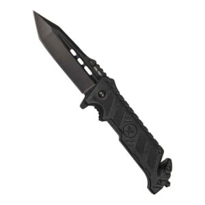 Mil-Tec Black Car one hand Knife sougias epiviosis