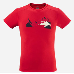 Ορειβατικό t-shirt Ανδρικό Millet Rock Point TS SS, αντιιδρωτικό /Red