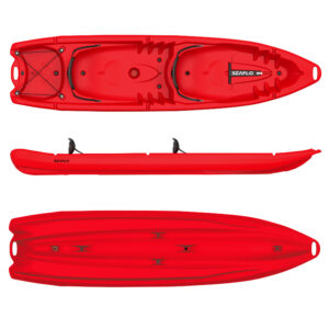 Seaflo DUORUM Διθέσιο καγιάκ για 2 ενήλικες και 2 παιδιά - Κόκκινο