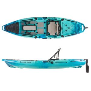 SCK Largo 300 Μονοθέσιο Pedal Kayak ready με αλουμινίου κάθισμα και τιμονιέρα | Μπλε-Τυρκουάζ