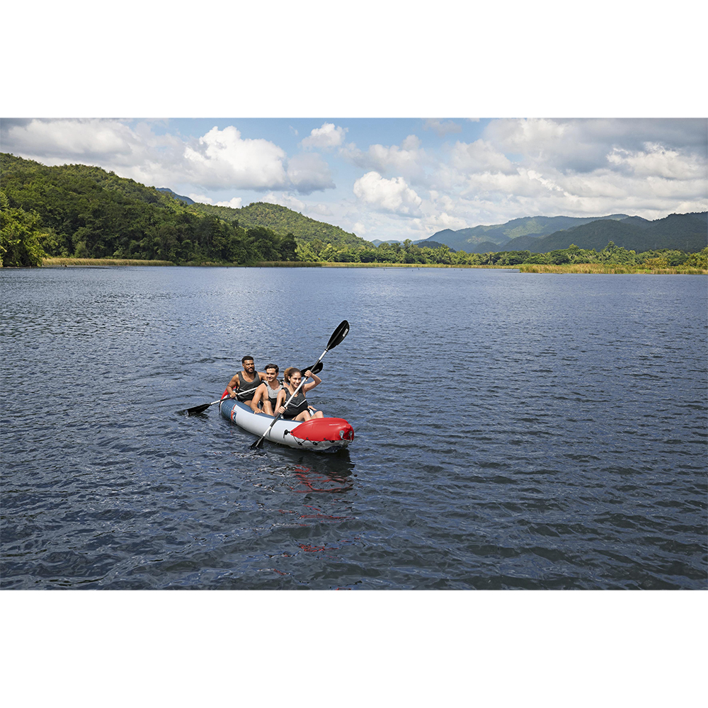 Hydro-Force Rapid X3 Set BESTWAY Φουσκωτό Καγιάκ τριών ατόμων, Μήκος: 3.81m, Αντοχή: 280kg, 1 πτερύγιο, 65132