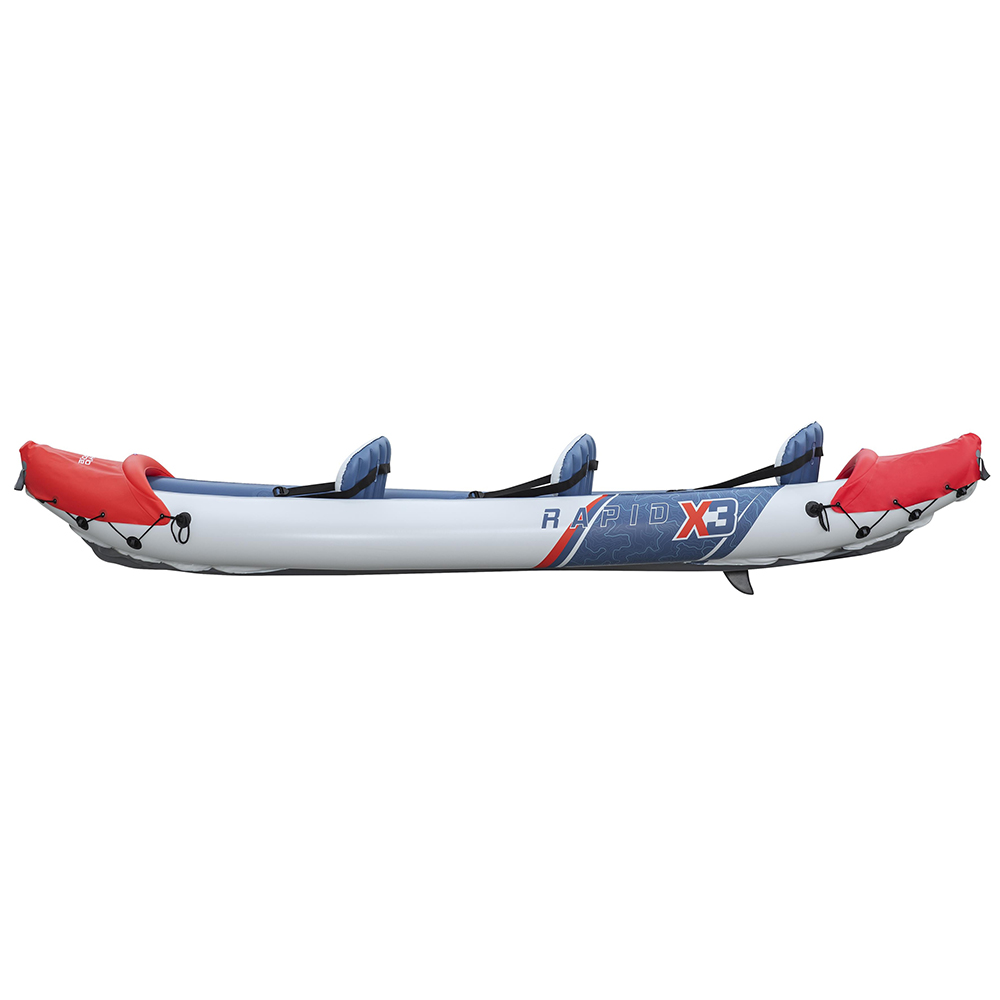 Hydro-Force Rapid X3 Set BESTWAY Φουσκωτό Καγιάκ τριών ατόμων, Μήκος: 3.81m, Αντοχή: 280kg, 1 πτερύγιο, 65132