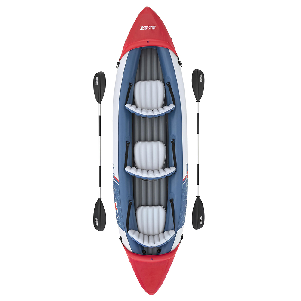 Hydro-Force Rapid X3 Set BESTWAY Φουσκωτό Καγιάκ τριών ατόμων, Μήκος: 3.81m, Αντοχή: 280kg, 1 πτερύγιο, 65132
