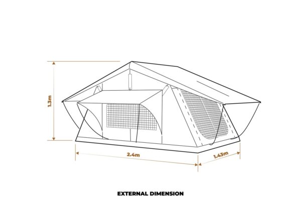 Σκηνή οροφής αυτοκινήτου Oztrail TARKINE 1400
