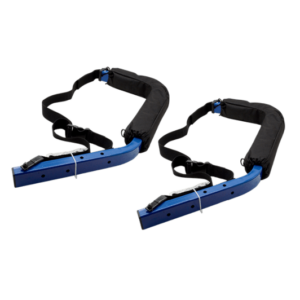 SIDEON Σετ σχάρες τοίχου με προστατευτικά μαξιλαράκια - Μπλε