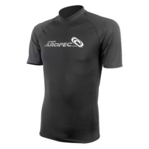 UV αντηλιακή λύκρα με κοντό μανίκι Ανδρική Στενή εφαρμογή Μαύρη - Aropec