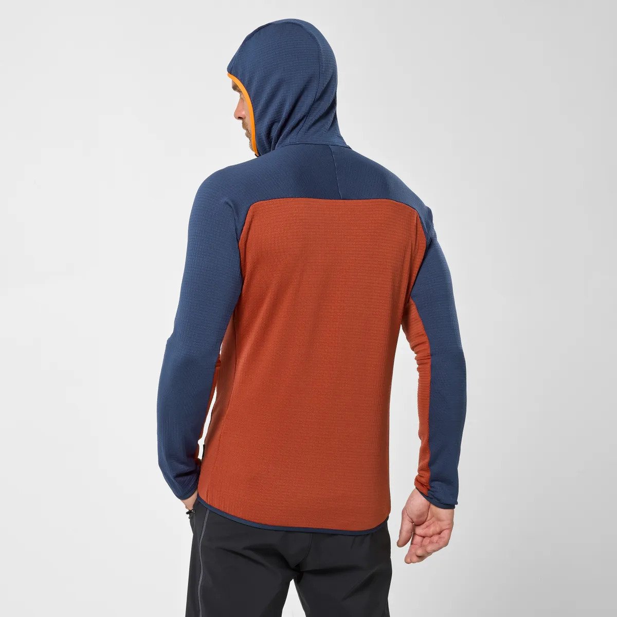 Ζακέτα ορειβασίας ανδρική fleece Millet FUSION GRID HOODIE M /Rust - Saphir