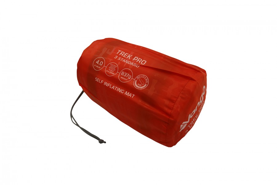 VANGO Trek Pro3 Standard Self-Inflating Mat 1P, Αυτοφούσκωτο Στρώμα Ύπνου Μονό, 183 x 51 x 3 cm, SMSTREKPR000001 /Red