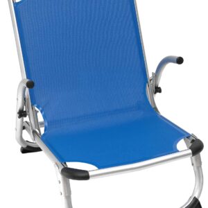 myResort ΚΑΡΕΚΛΑ ΠΑΡΑΛΙΑΣ ΑΛΟΥΜΙΝΙΟΥ ΜΠΛΕ ΕΝΙΣΧΥΜΕΝΗ ΜΕ ΜΠΡΑΤΣΑ & ΨΗΛΗ ΠΛΑΤΗ -ΤΕΧΤ 2x1