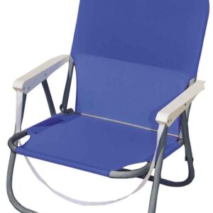 ΚΑΡΕΚΛΑ ΠΑΡΑΛΙΑΣ ΜΕΤΑΛΛΙΚΗ ΜΠΛΕ ΜΕ ΜΠΡΑΤΣΑ POLYESTER 600D