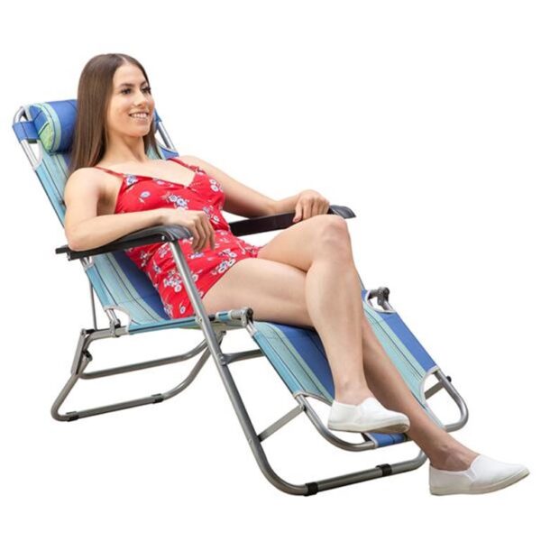 Ξαπλώστρα - Πολυθρόνα NC3024 Μπλε SUN LOUNGER NILS CAMP