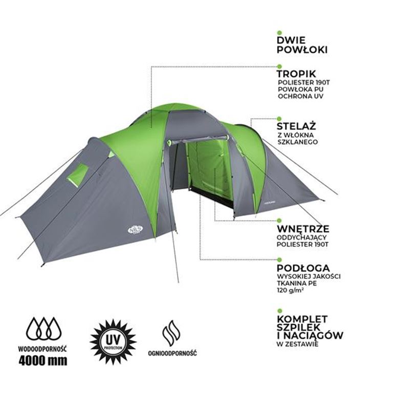 Σκηνή Camping NC6031 HIGHLAND NILS CAMP 6 Ατόμων