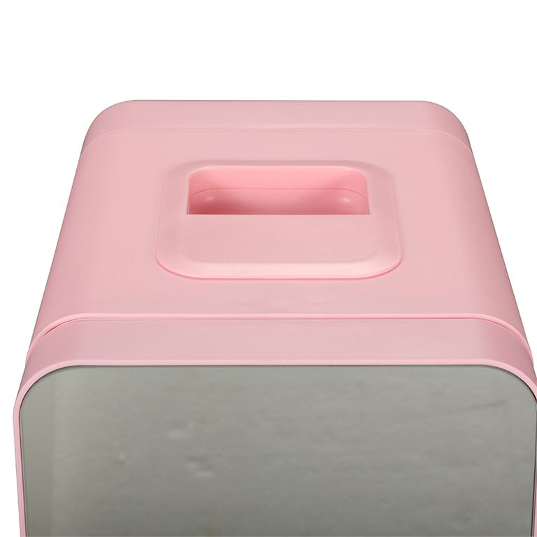 Mini Ψυγείο Καλλυντικών TempMaster Ροζ 4 ltr με καθρέφτη