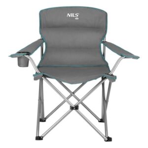 NILS CAMP Καρέκλα Παραλίας NC3079 Γκρι/Πράσινη