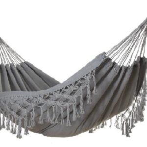 ΑΙΩΡΑ ΔΙΠΛΗ ΒΑΜΒΑΚΕΡΗ - ΔΙΑΣΤΑΣΕΙΣ:200 x150cm ΓΚΡΙ ΜΕ ΚΡΟΣΙ ΔΑΝΤΕΛΑ