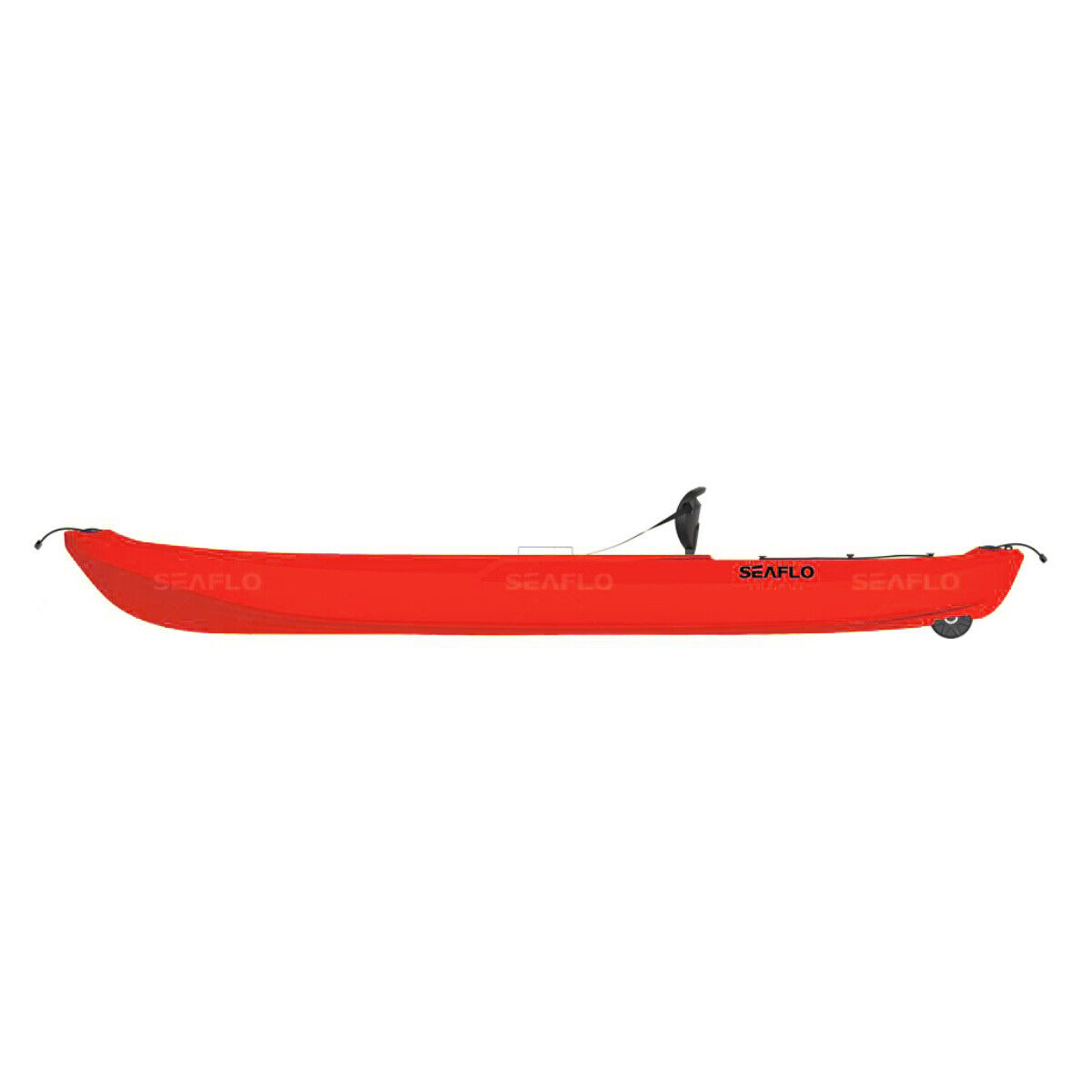 Adult Kayak Red SEAFLO Καγιάκ από Πολυαιθυλένιο HDPE ενός ατόμου, Μήκος: 2.45m, Αντοχή: 125kg