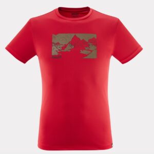 MILLET Wanaka Fast Men's T-Shirt, Ανδρικό Ορειβατικό Μπλουζάκι, MIV10087_N0335 /Red