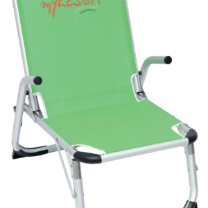 myResort ΚΑΡΕΚΛΑ ΠΑΡΑΛΙΑΣ ΑΛΟΥΜΙΝΙΟΥ ΛΑΧΑΝΙ ΜΕ ΜΠΡΑΤΣΑ ΕΝΙΣΧΥΜΕΝΗ KING SIZE- ΨΗΛΗ ΠΛΑΤΗ & ΠΟΔΙΑ -ΤΕΧΤ 2x1