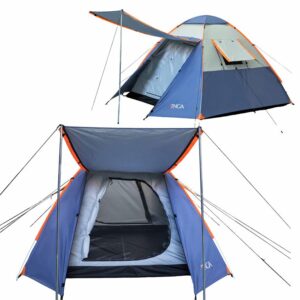 Σκηνή Camping Αυτόματη 3-4 Ατόμων INCA Natura Μπλε Pop-UP με ύφασμα Oxford