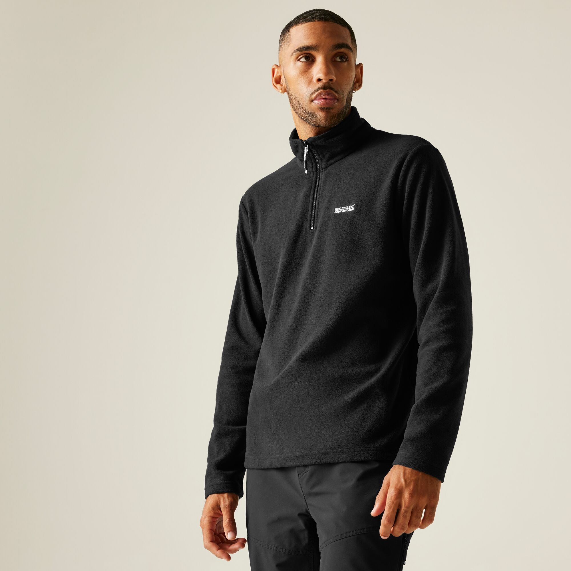 Fleece Aνδρικό Half Zip Regatta Μαύρο - Image 2