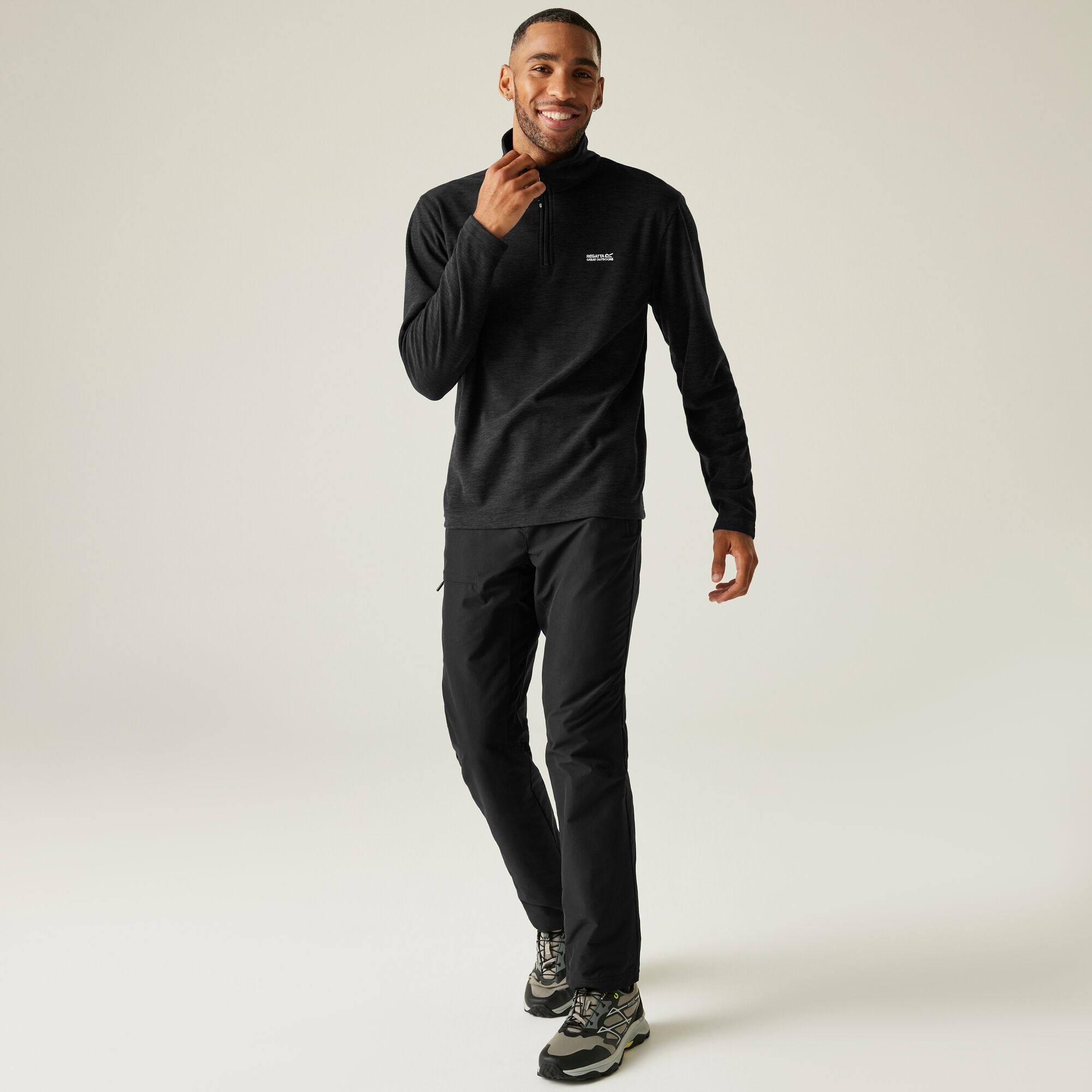 Fleece Aνδρικό Half Zip Regatta Thompson Marl Γκρι - Image 6