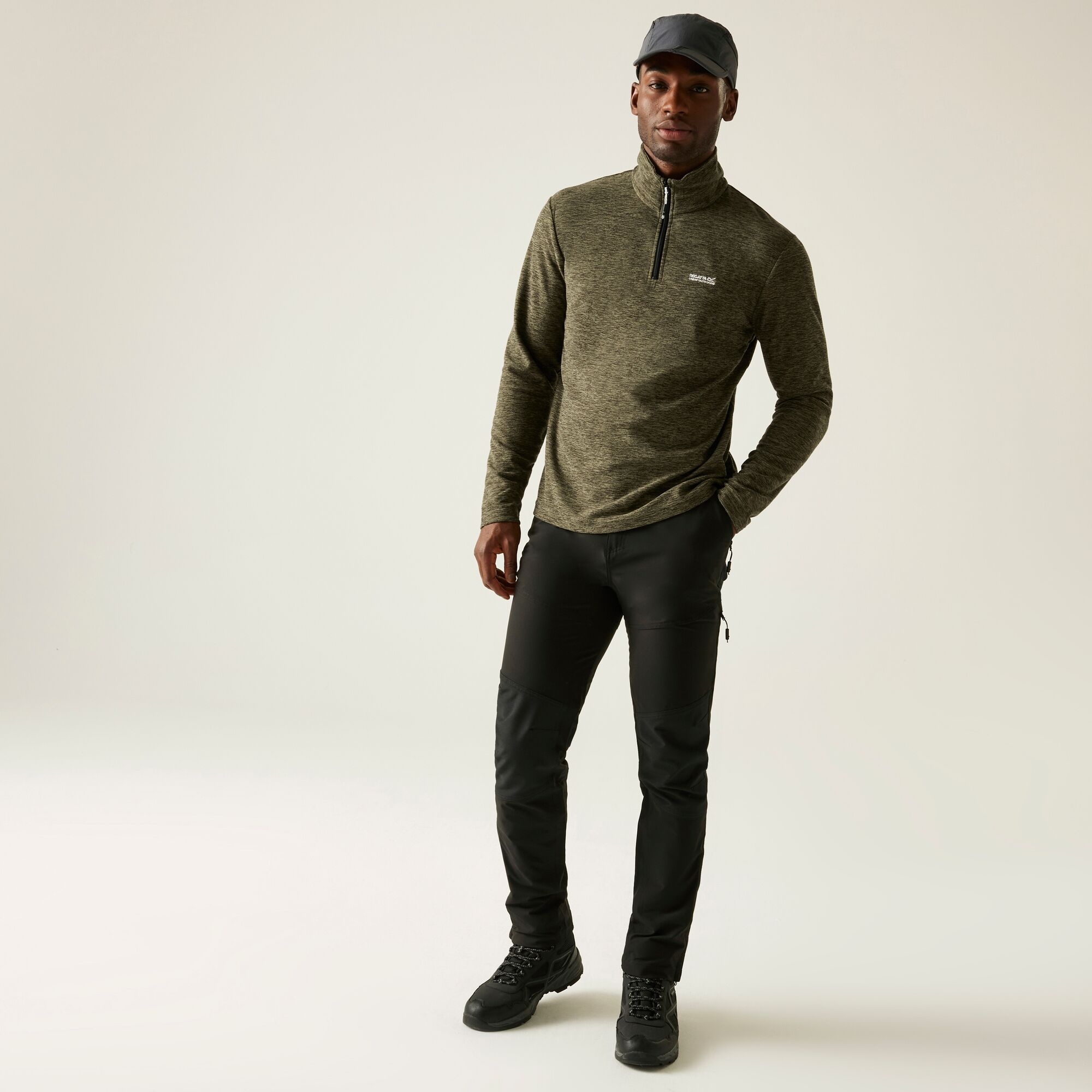 Fleece Aνδρικό Half Zip Regatta Thompson Marl Πράσινο - Image 4