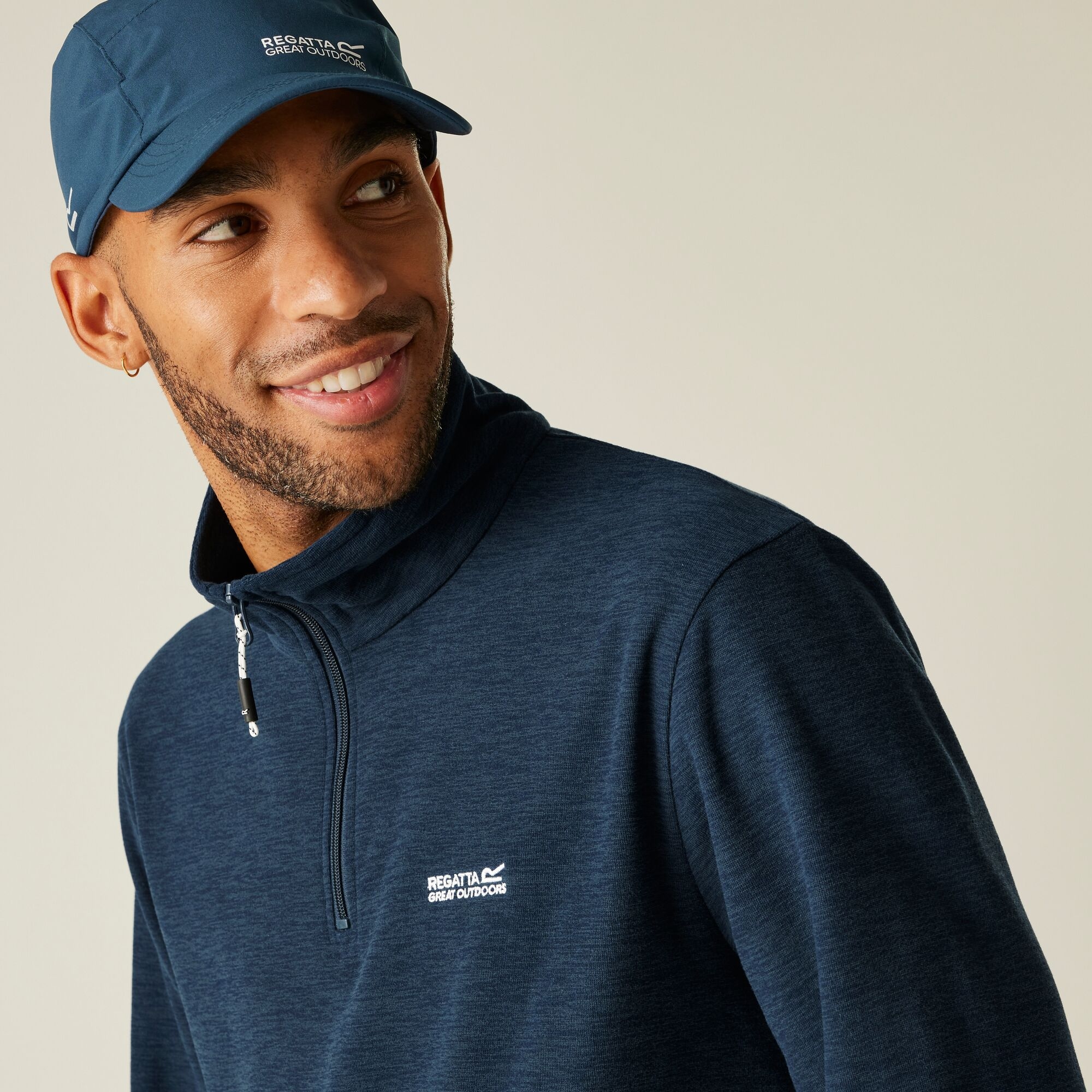 Fleece Aνδρικό Half Zip Regatta Thompson Marl Σκούρο Μπλε - Image 2