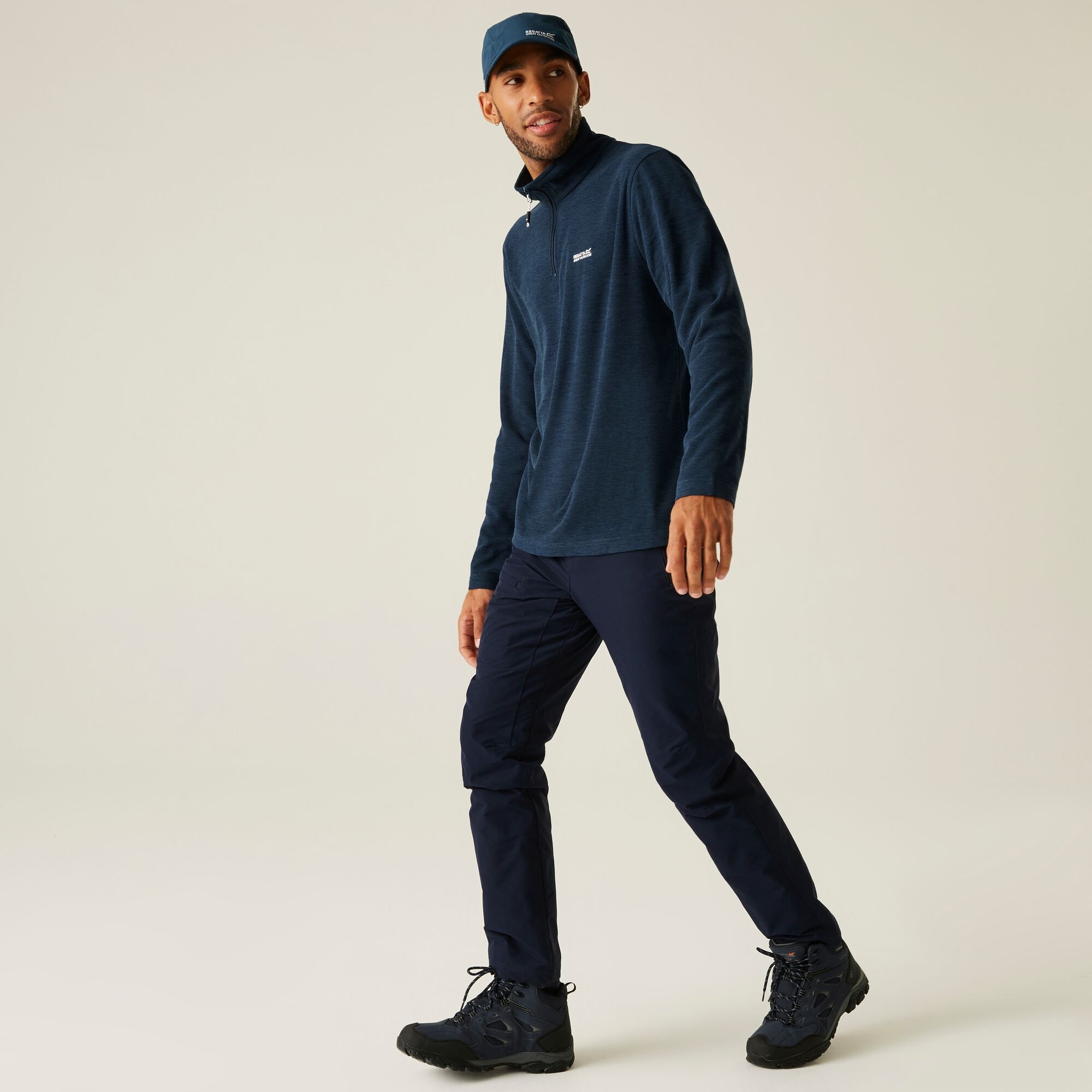 Fleece Aνδρικό Half Zip Regatta Thompson Marl Σκούρο Μπλε - Image 4