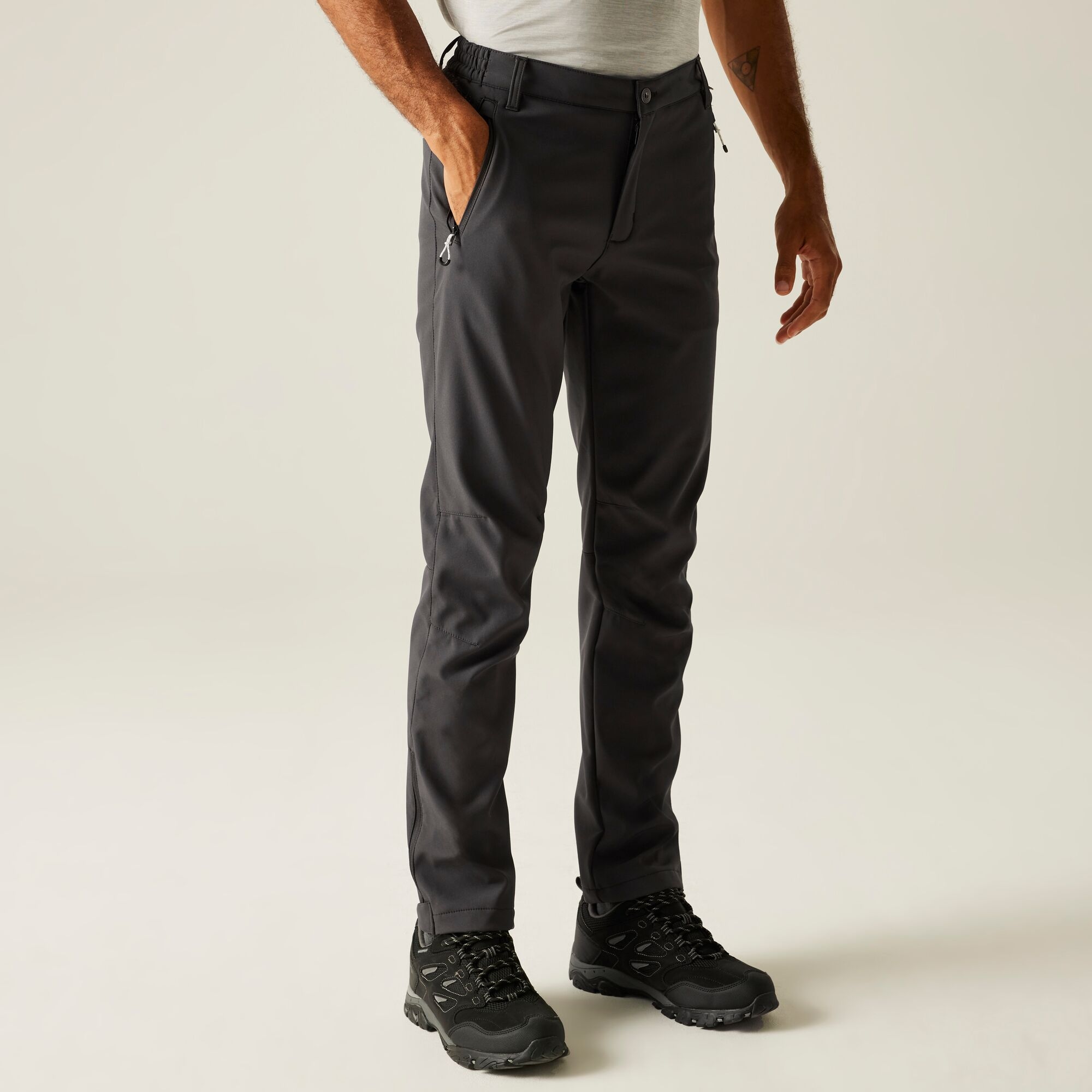 Regatta Geo II Softshell Ανδρικό Παντελόνι Πεζοπορίας Γκρι