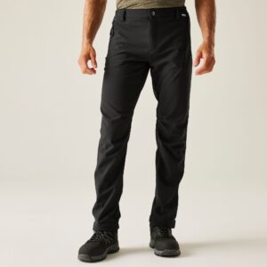 Regatta Geo II Softshell Ανδρικό Παντελόνι Πεζοπορίας Μαύρο