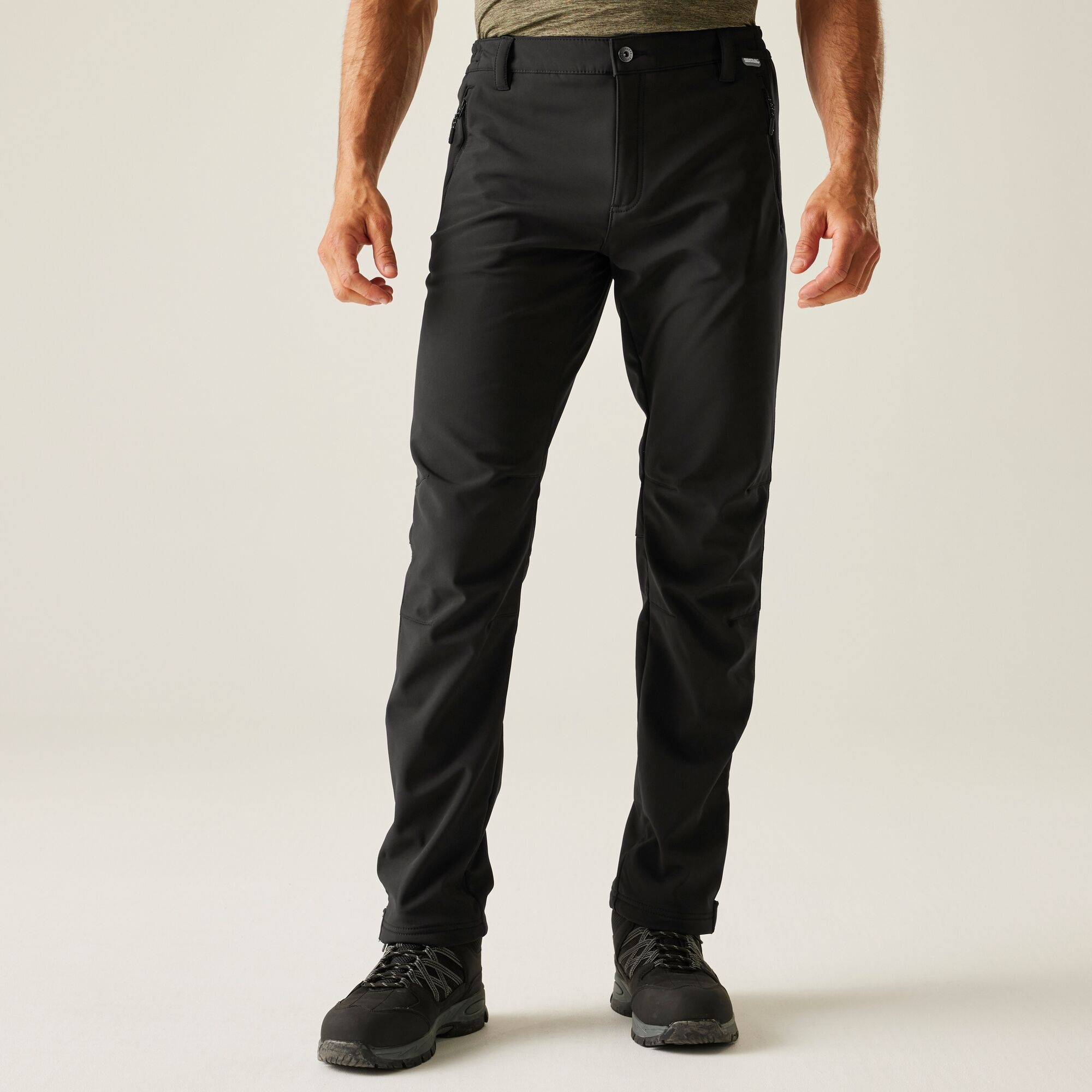 Regatta Geo II Softshell Ανδρικό Παντελόνι Πεζοπορίας Μαύρο