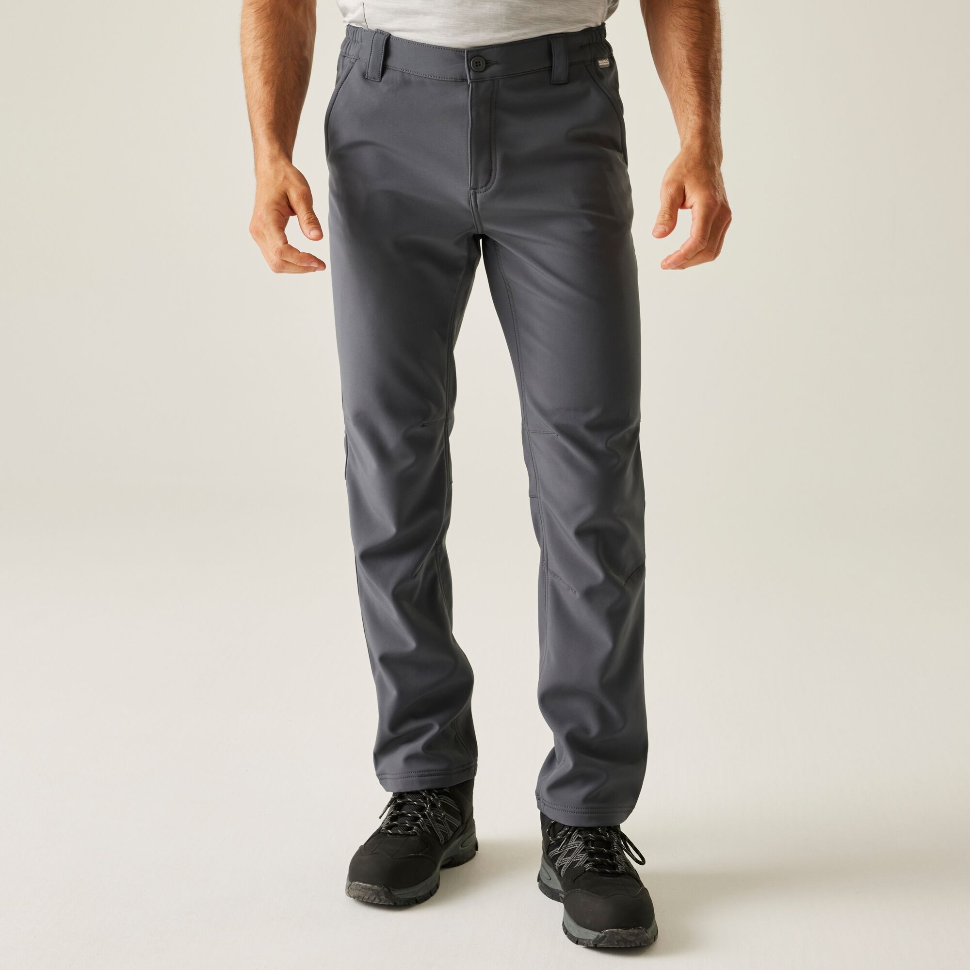 Regatta Fenton Softshell Ανδρικό Παντελόνι Πεζοπορίας Γκρι Ανοιχτό - Image 2