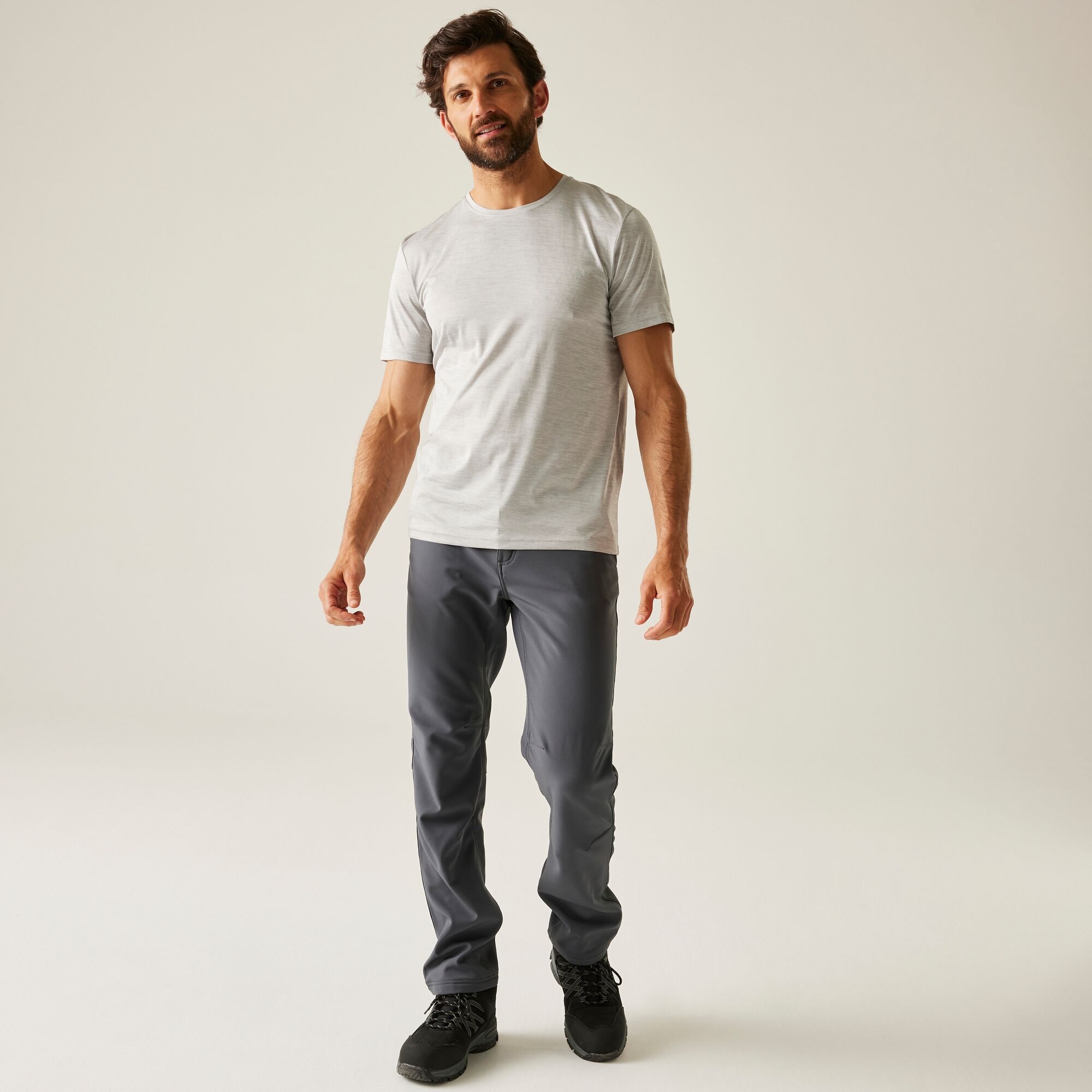 Regatta Fenton Softshell Ανδρικό Παντελόνι Πεζοπορίας Γκρι Ανοιχτό - Image 4