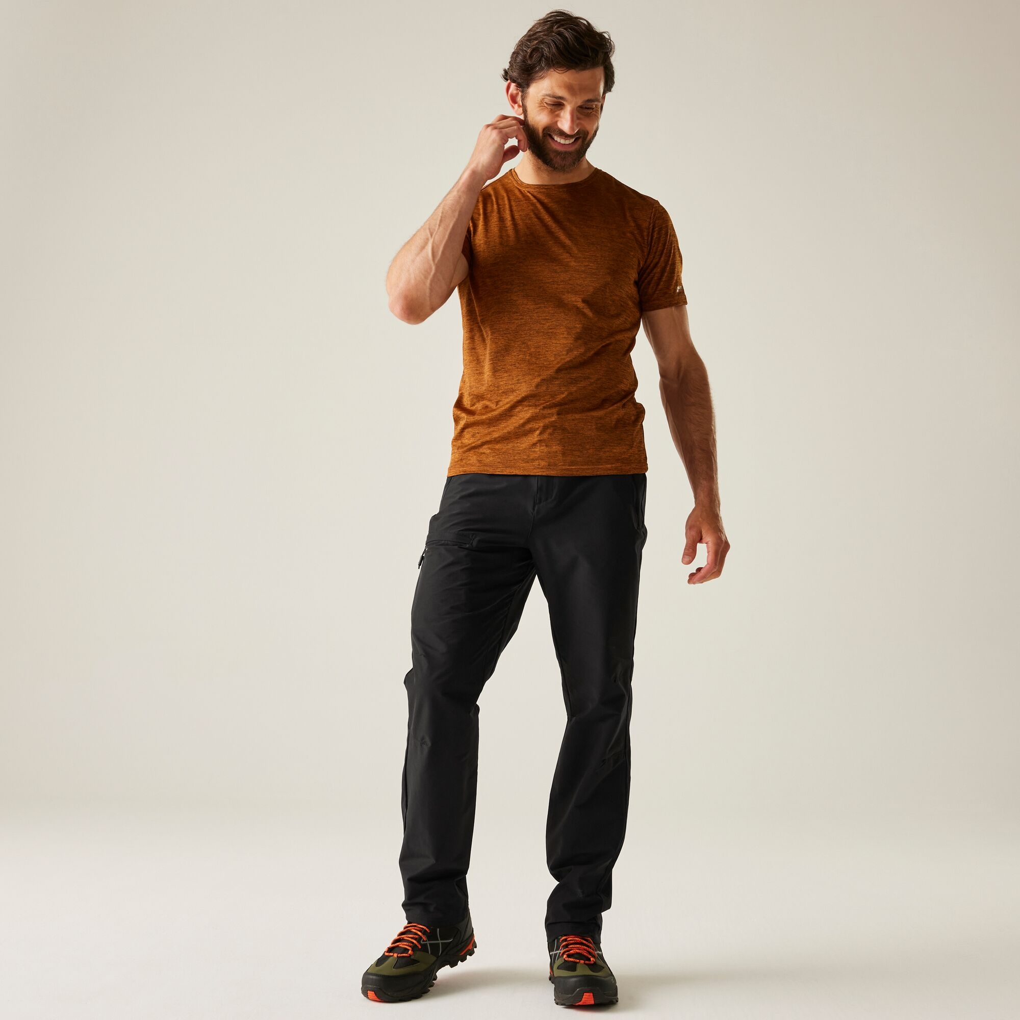 Regatta Highton II Ανδρικό Παντελόνι Πεζοπορίας Μαύρο - Image 3