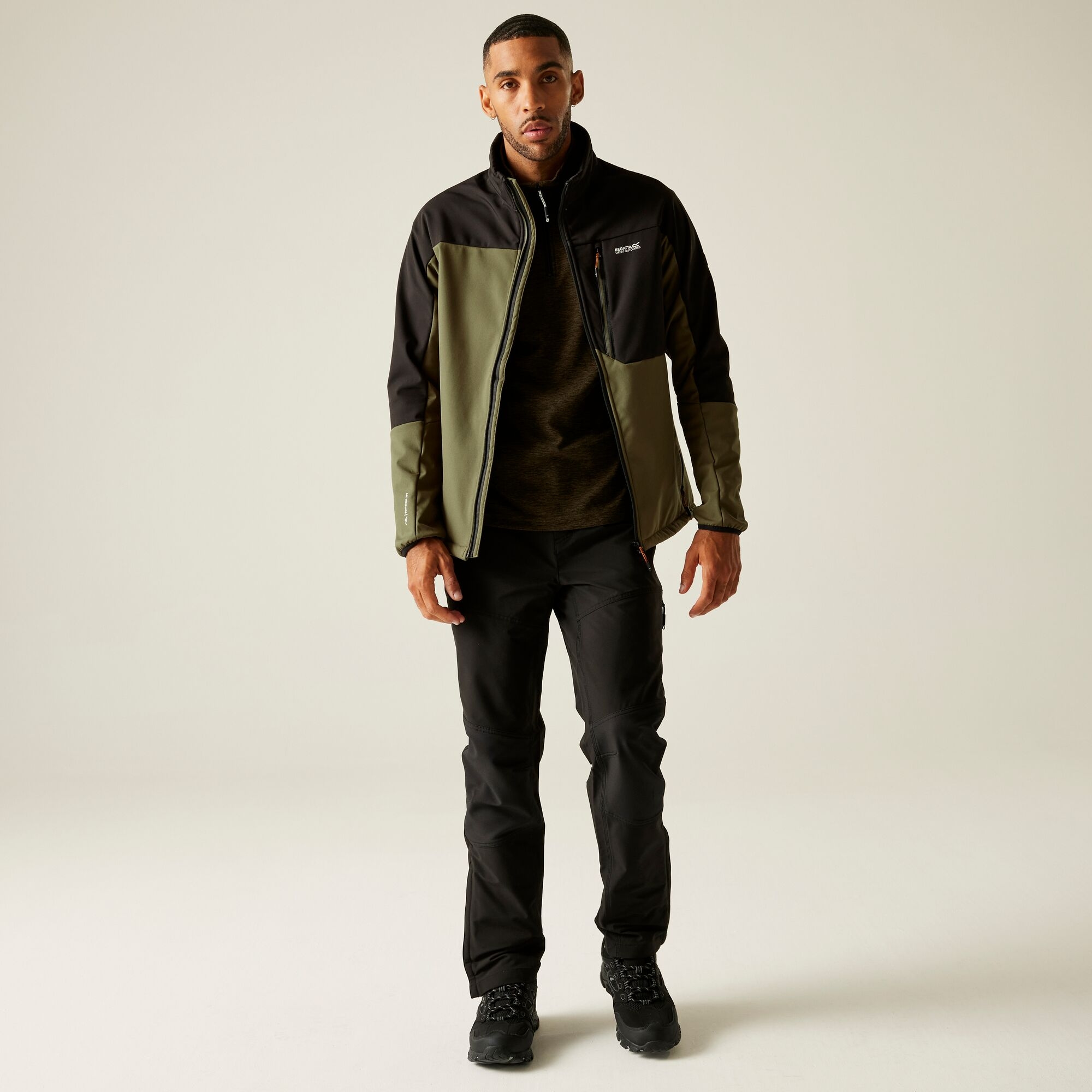 Ανδρικό Τζάκετ Regatta Mountdale Softshell Πράσινο - Μαύρο - Image 3