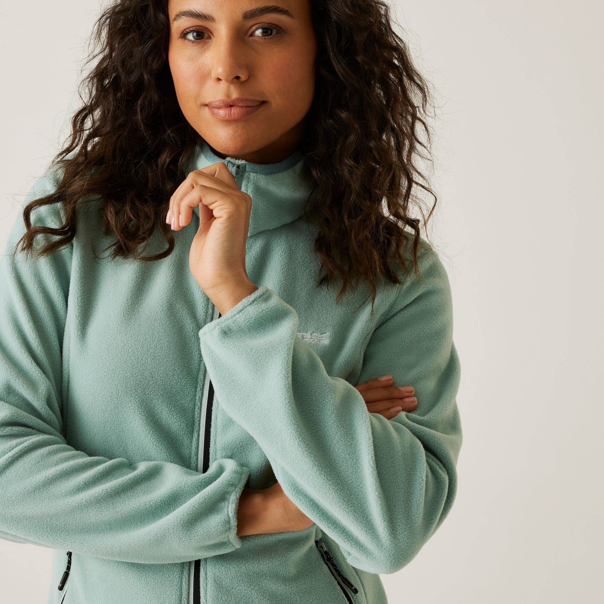 Fleece Γυναικείο Floreo IV Full Zip Γαλάζιο-Πράσινο