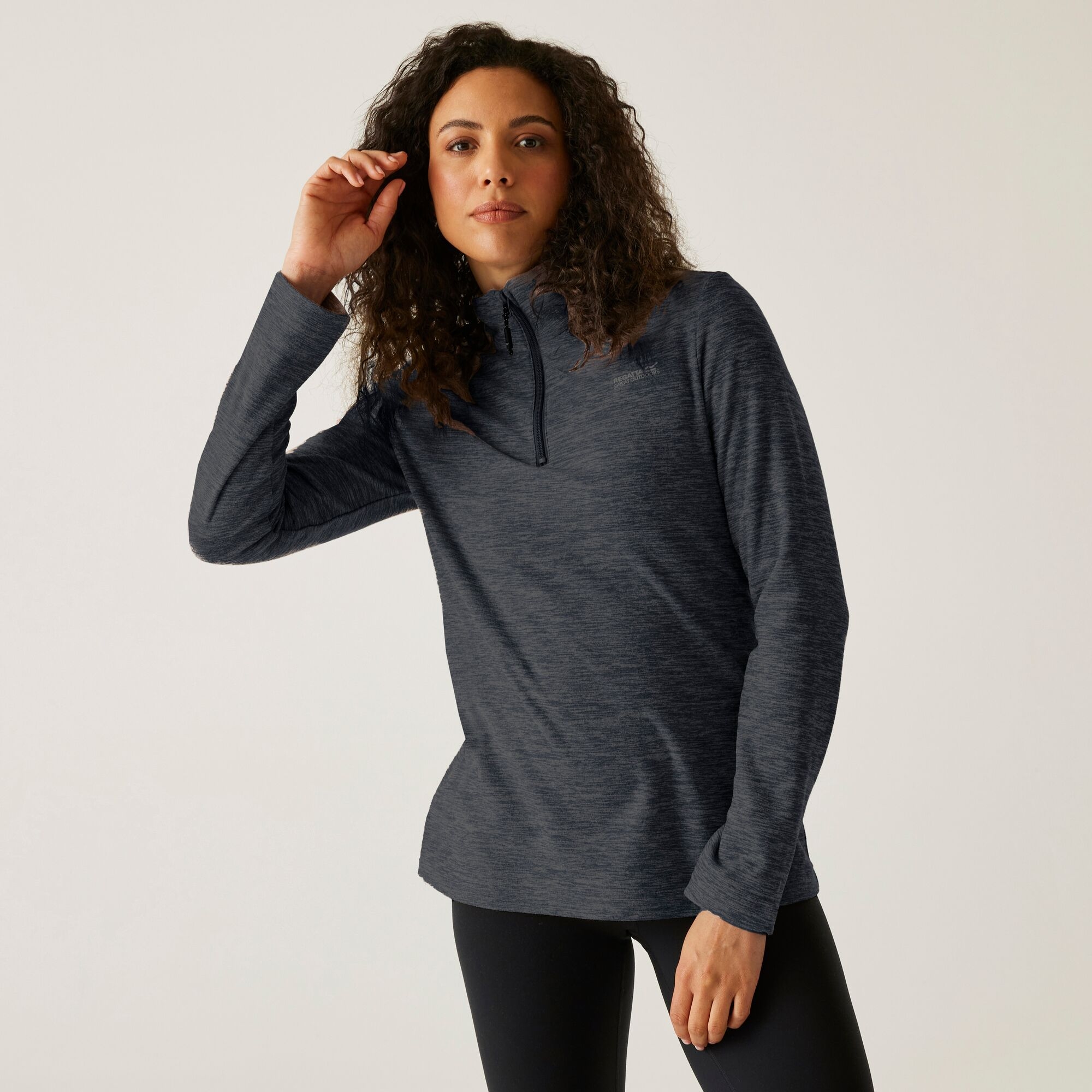 Fleece Γυναικείο Sweethart Marl Half Zip Γκρι - Image 2