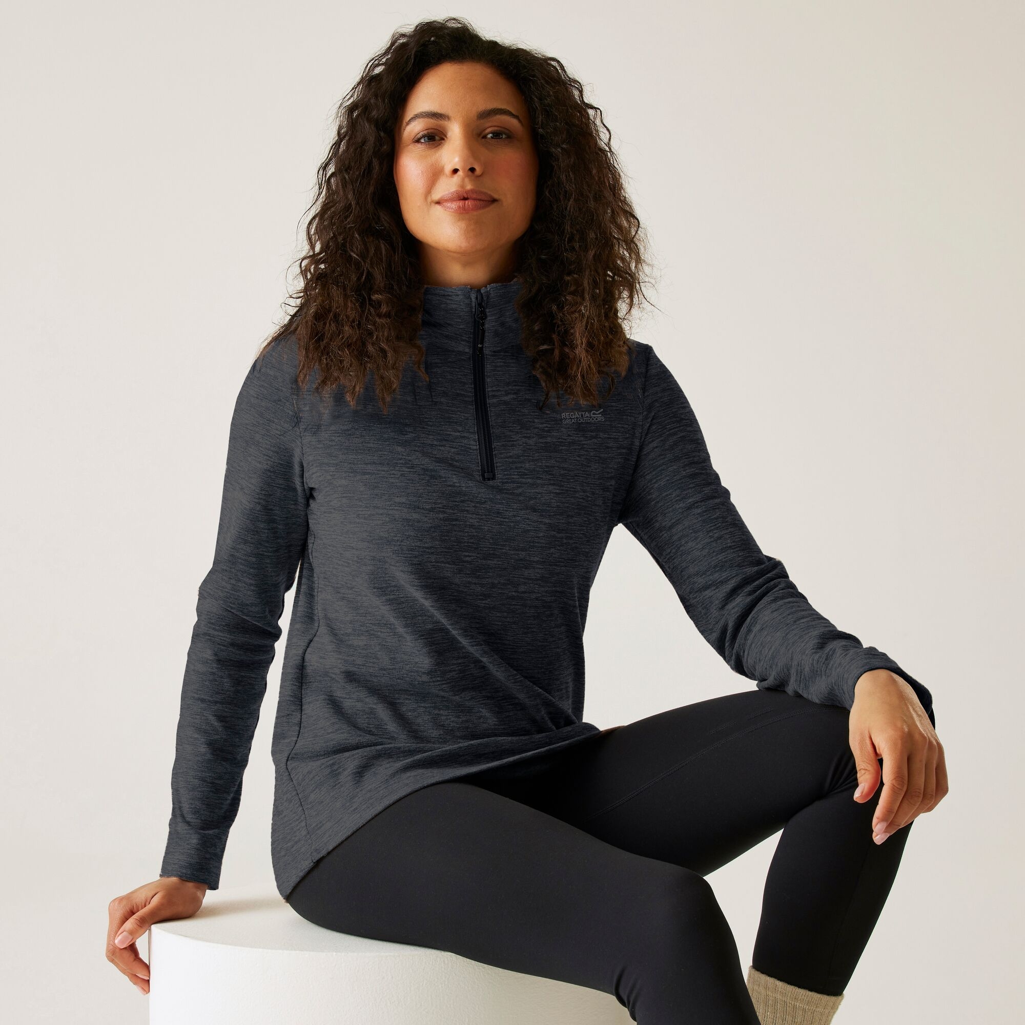 Fleece Γυναικείο Sweethart Marl Half Zip Γκρι - Image 4