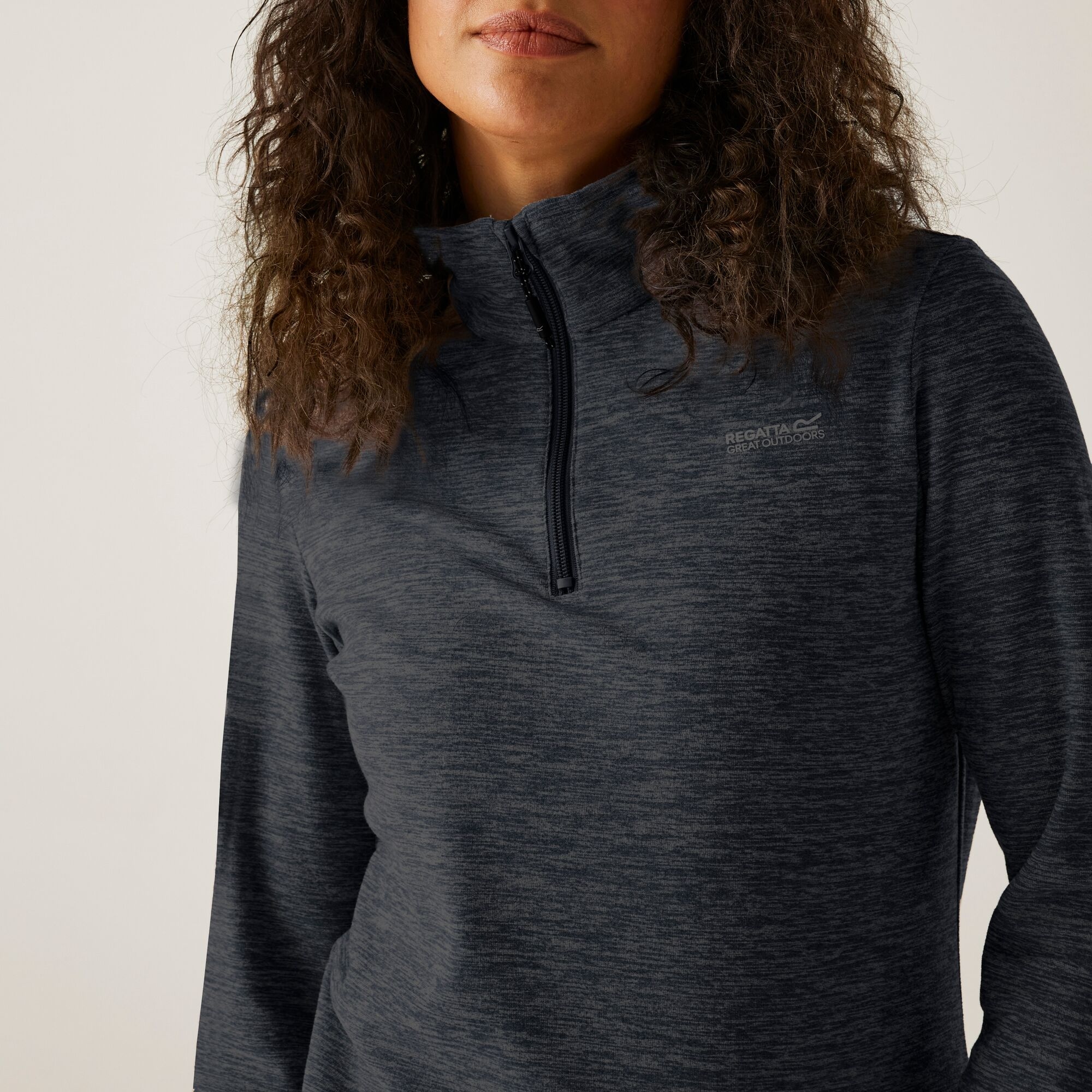 Fleece Γυναικείο Sweethart Marl Half Zip Γκρι - Image 5