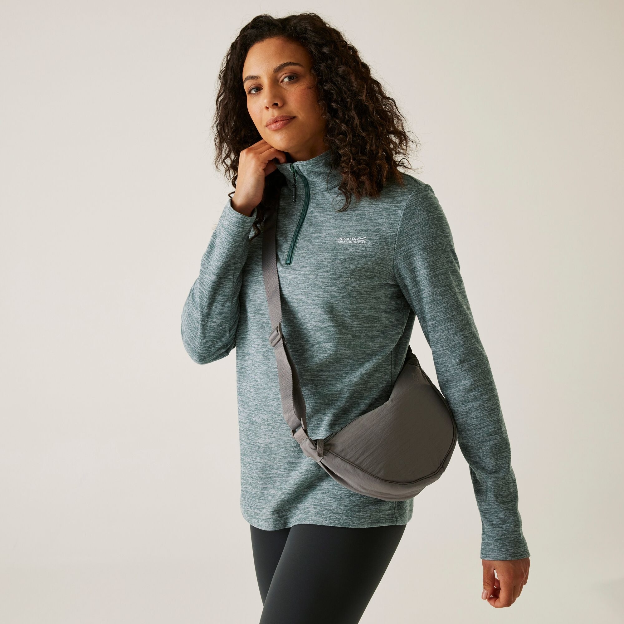 Fleece Γυναικείο Sweethart Marl Half Zip Μπλε - Image 2