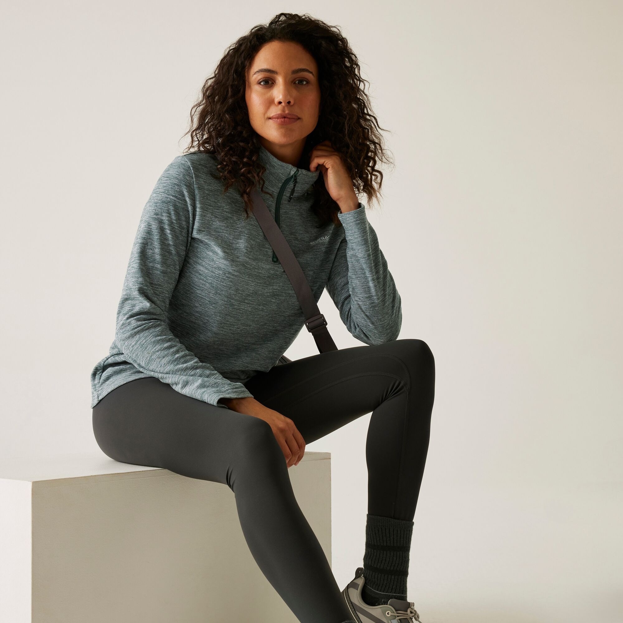 Fleece Γυναικείο Sweethart Marl Half Zip Μπλε - Image 4