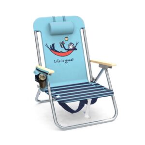 Tommy Bahama ΚΑΡΕΚΛΑ ΑΛΟΥΜΙΝΙΟΥ 4 ΘΕΣΕΩΝ ME POLYESTER 600D- ΜΕ ΣΑΚΙΔΙΟ- ΠΟΤΗΡΟΘΗΚΗ -ΘΗΚΗ ΚΙΝΗΤΟΥ- LIFE IS GOOD