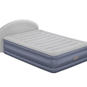 BESTWAY TriTech LoungeLux™ Headboard 229x152x84cm Twin Built-in AC pump, Φουσκωτό Στρώμα Ύπνου Διπλό με Κεφαλάρι & Εσωτερική Τρόμπα, 671BD