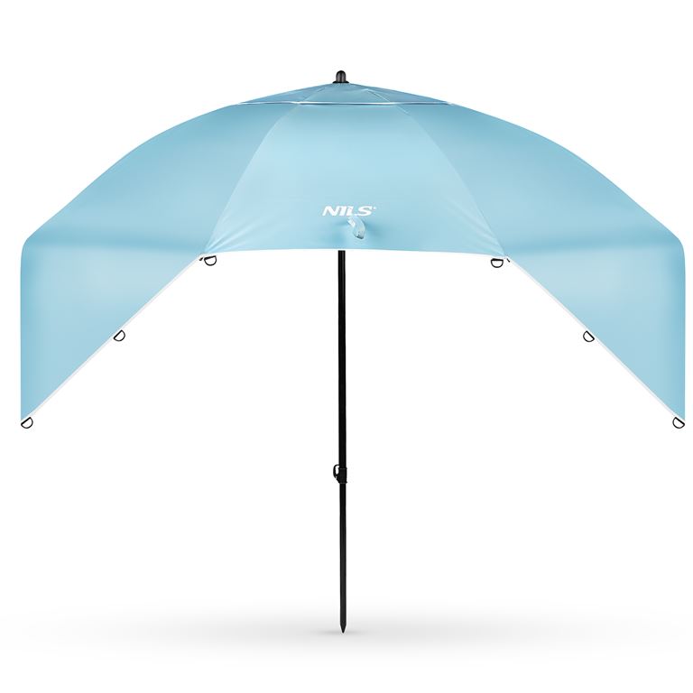 NC17114 Ομπρέλα Παραλίας/ Ανεμοφράκτης 2 ΣΕ 1 XXL 240 cm ΜΠΛΕ NILS