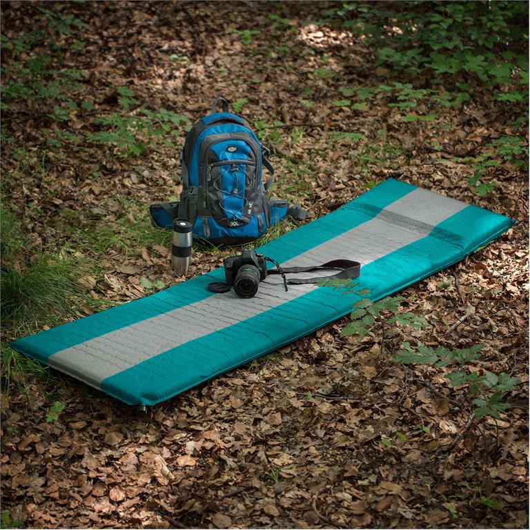Αυτοφούσκωτο Υπόστρωμα Camping NILS CAMP NC4340 – Τιρκουάζ/Γκρι