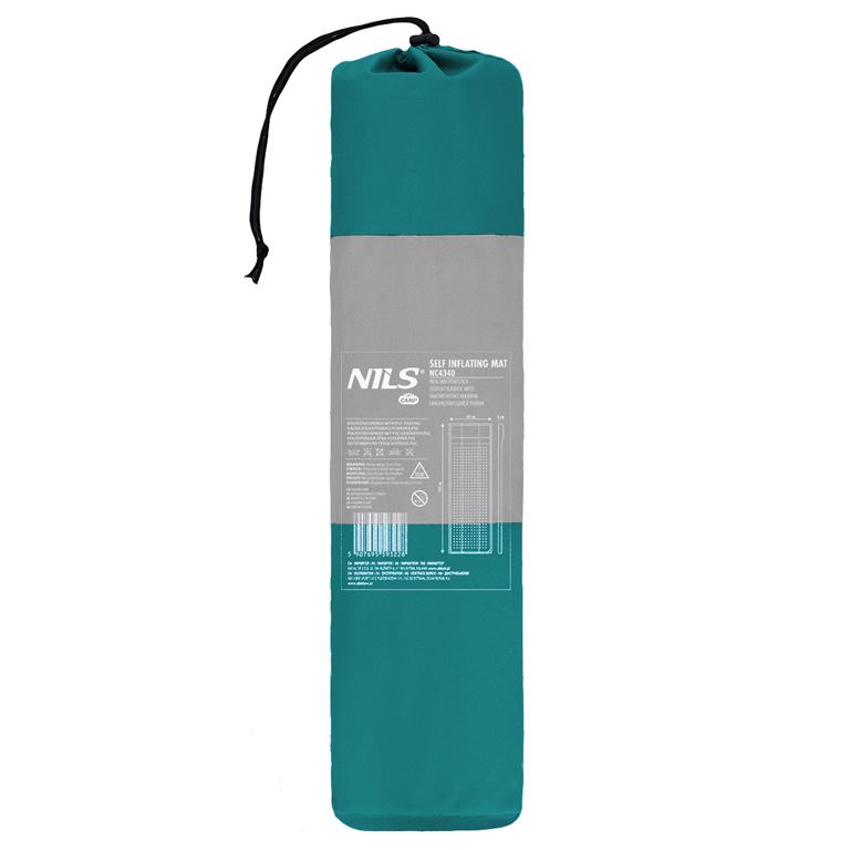 Αυτοφούσκωτο Υπόστρωμα Camping NILS CAMP NC4340 – Τιρκουάζ/Γκρι