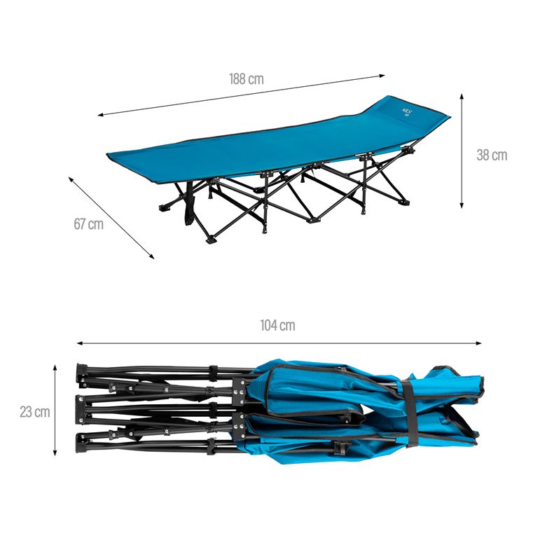 Κρεβάτι Εκστρατείας / Camping NILS CAMP NC2701 – Μπλε, 190 cm