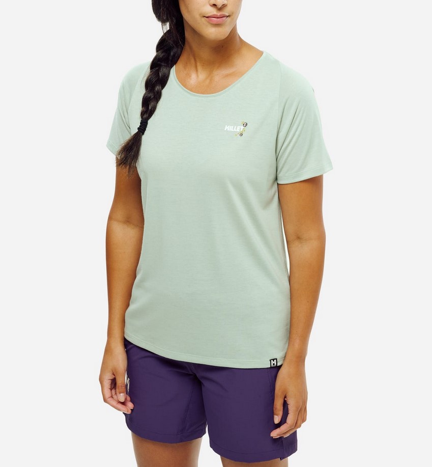 MILLET CIMAÏ Natural Women's T-Shirt, Γυναικείο Ορειβατικό T-Shirt, MIV10761-N4239 /Seaweed