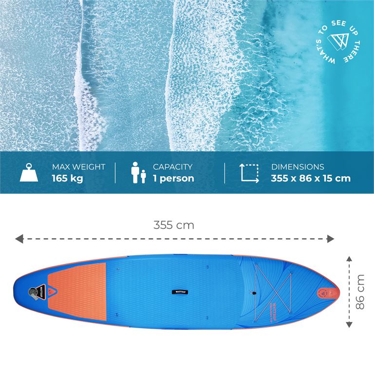 Φουσκωτό SUP Wattsup Espadon 11'8" Ένας Ενήλικας και Ενα Παιδι